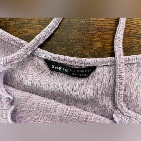 Lavender Ruffle Front Crop Top - Picture 2 of 3